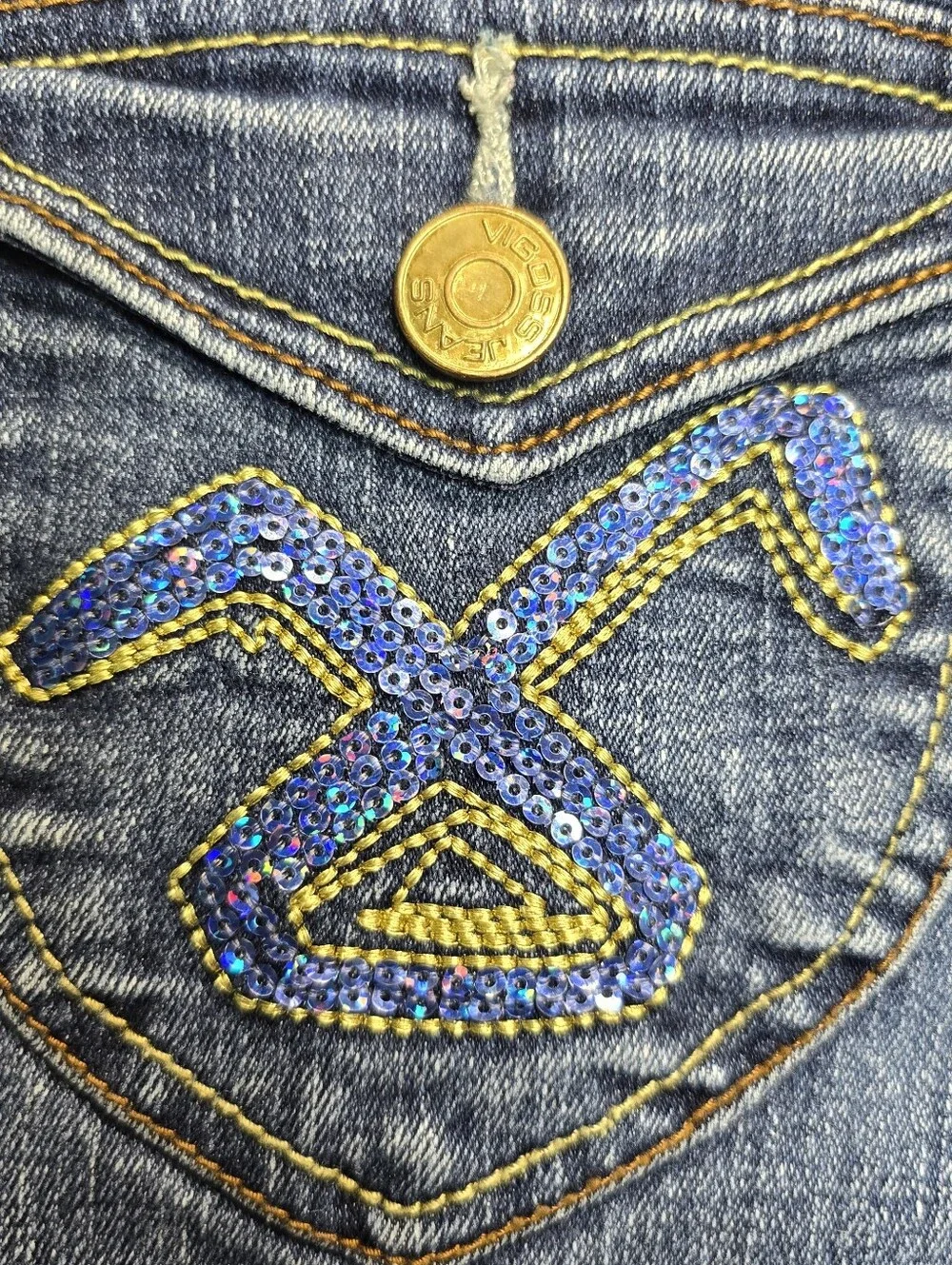 Vigoss Bootcut Low-rise Mid Wash Blingy Girls Jeans Size 12